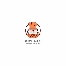 面包店叔叔蛋糕餐饮LOGO标志VI厨师