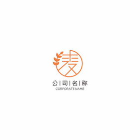 烧麦全麦面包麦子LOGO标志VI