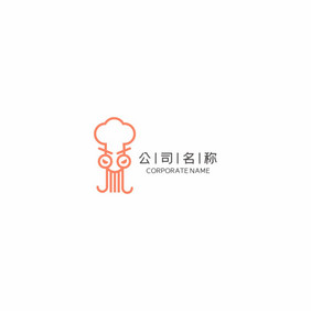 铁板烧鱿鱼串海鲜大排档LOGO标志VI