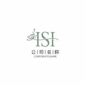 婚礼婚庆字母ISI花朵传媒LOGO标志V