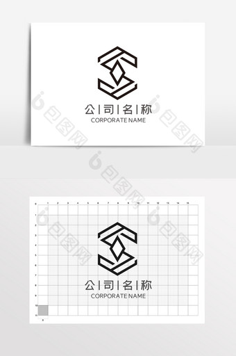 字母S公司商务通用LOGO标志VI男装图片