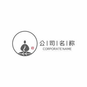 瑜伽瘦身佛禅古典茶楼美容LOGO标志VI