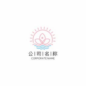 汤泉莲花瑜伽瘦身美容LOGO标志VI