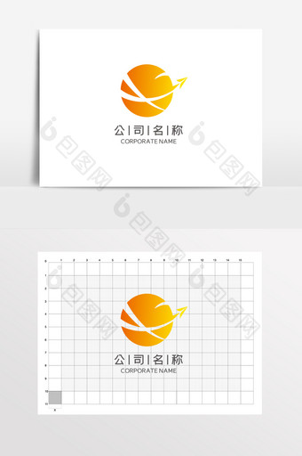 科技IT互联网空运物流LOGO标志VI图片