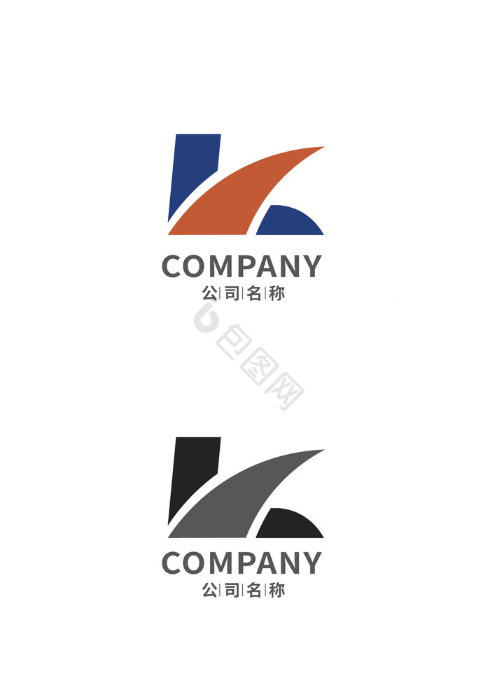 字母K形状纯字母k单字母logo图片