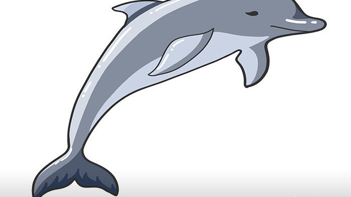易用写实类mg动画动物类跃出海面的海豚