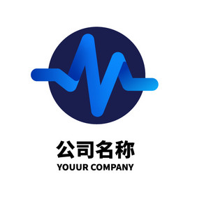 M形状logo字母logo