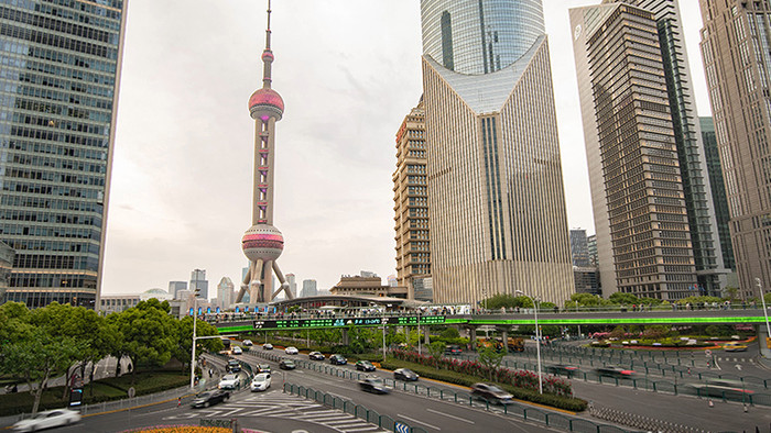 8k上海陆家嘴东方明珠城市地标延时摄影