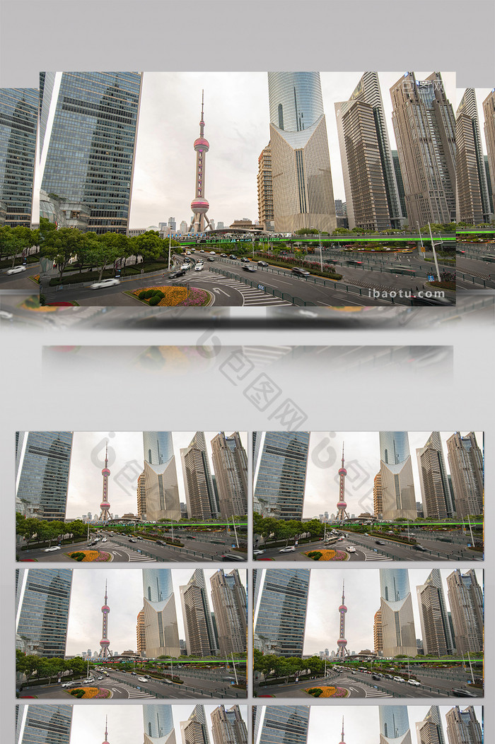 8k上海陆家嘴东方明珠城市地标延时摄影
