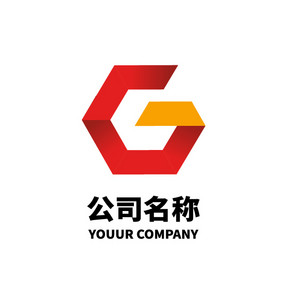 G字母红色黄色logo