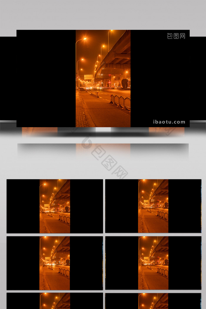 8k竖拍城市道路交通车流夜景延时摄影