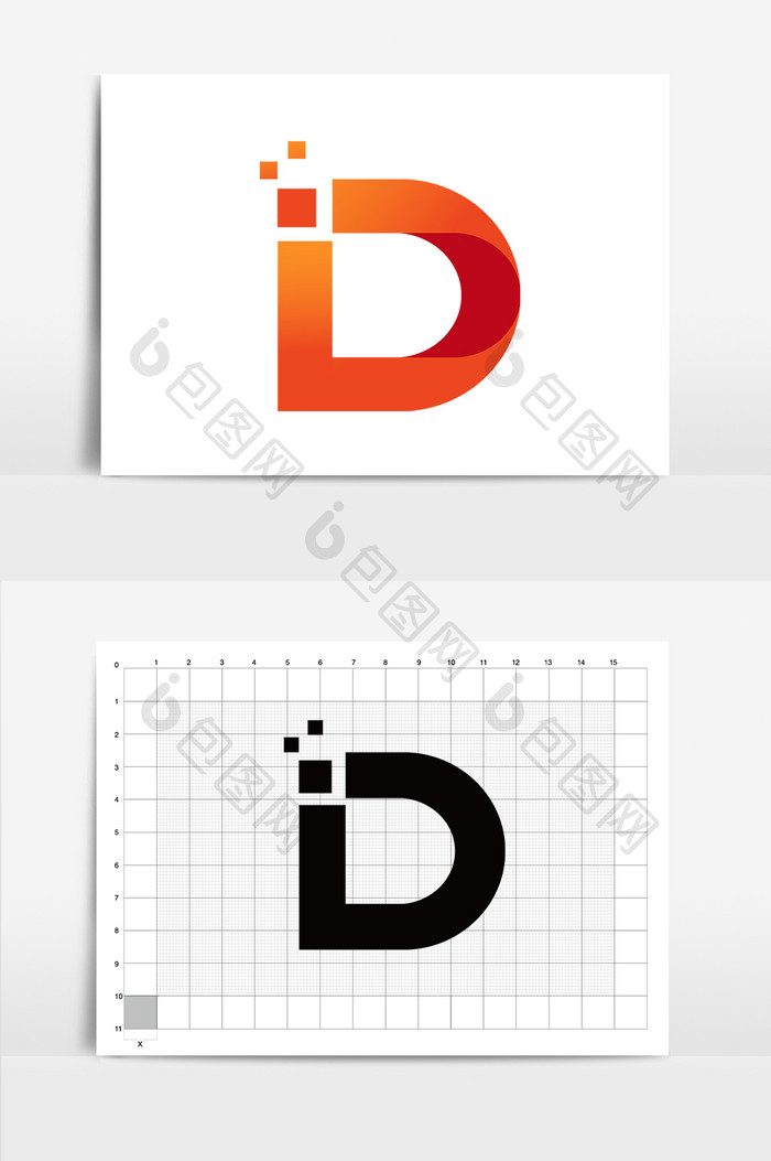 字母D的标志设计