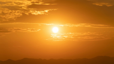 自然唯美太阳下山夕阳日落自然风景延时