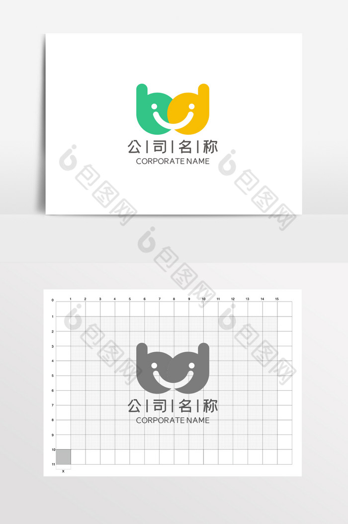 字母BD公司企业LOGO标志VI教育图片图片