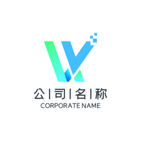 科技V电商网络IT通讯LOGO标志VI