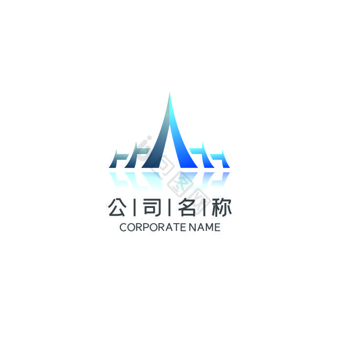 字母A公司企业建筑LOGO标志VI大厦图片