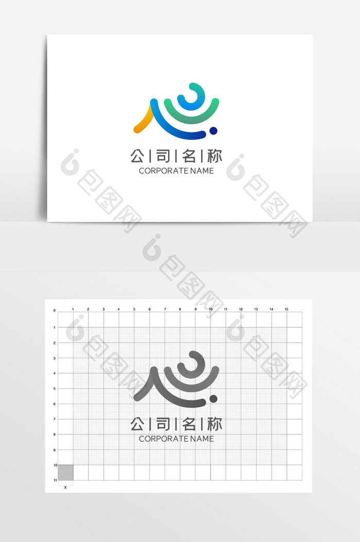 字母C公司企业家纺LOGO标志VI教育