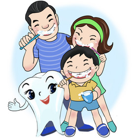 爱牙日刷牙爱护牙齿讲卫生插画图片