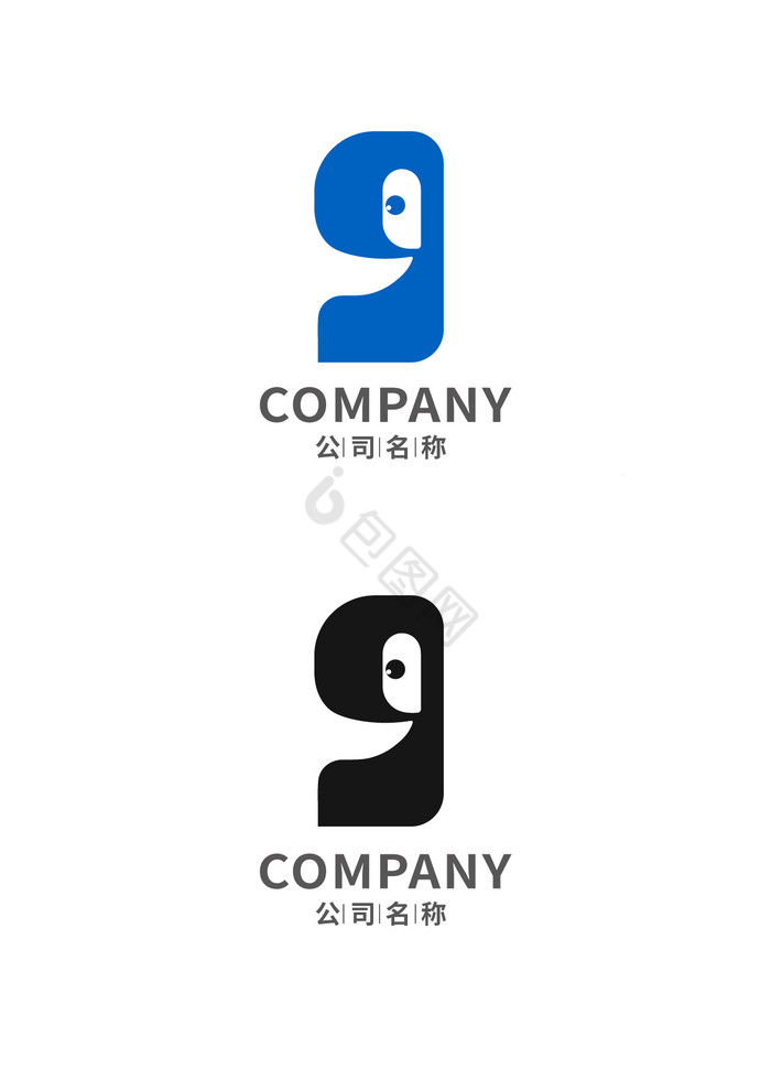 字母g形状纯字母G单字母logo图片