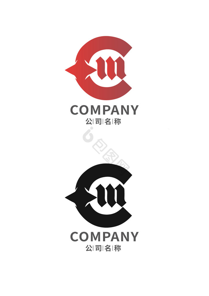 金融CM字母logo