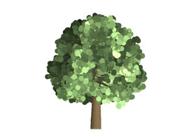 绿色植物元素 小树装饰树