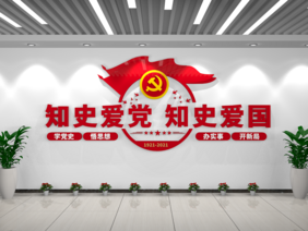 知史爱党知史爱国党史学习文化墙党建文化墙