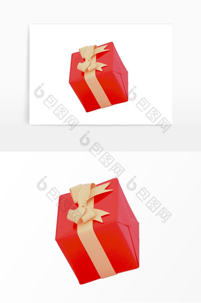 促销海报装饰元素 礼盒元素红色盒子