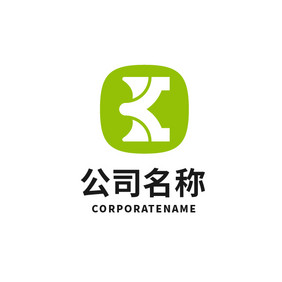 高端大气简约文具字母K标志