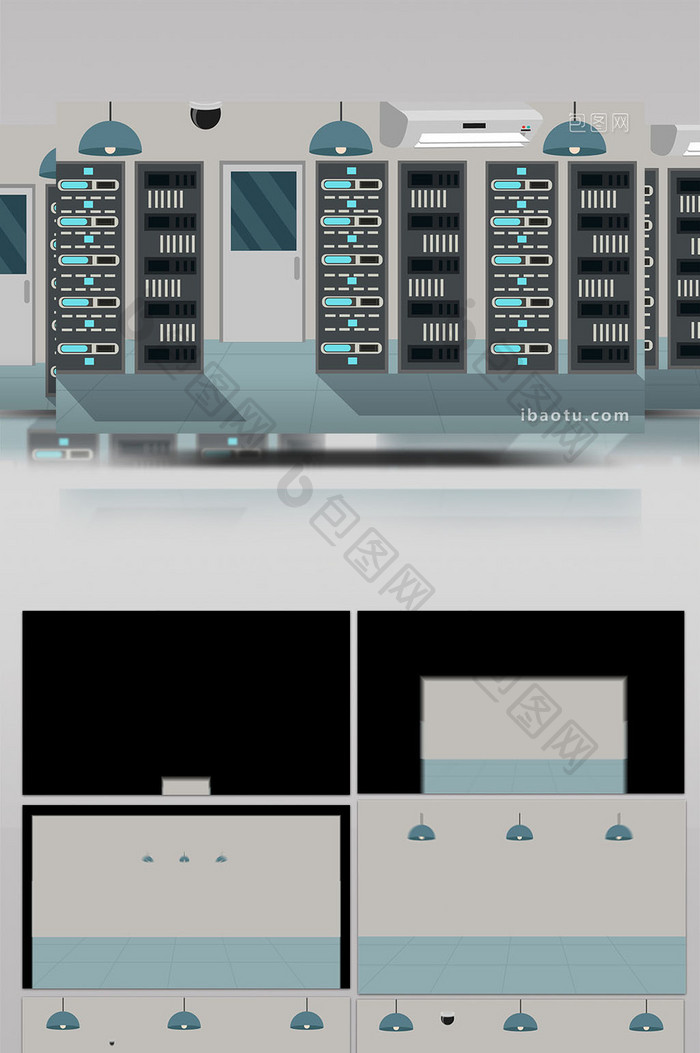 易用卡通类mg动画数码科技类服务器机房