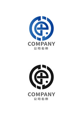 字母E纯字母单字母logo