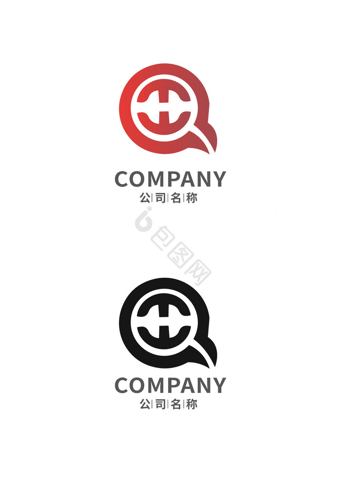 字母Q纯字母QE单字母logo图片