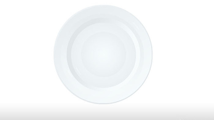 易用写实类mg动画食品餐具类一个陶瓷盘子