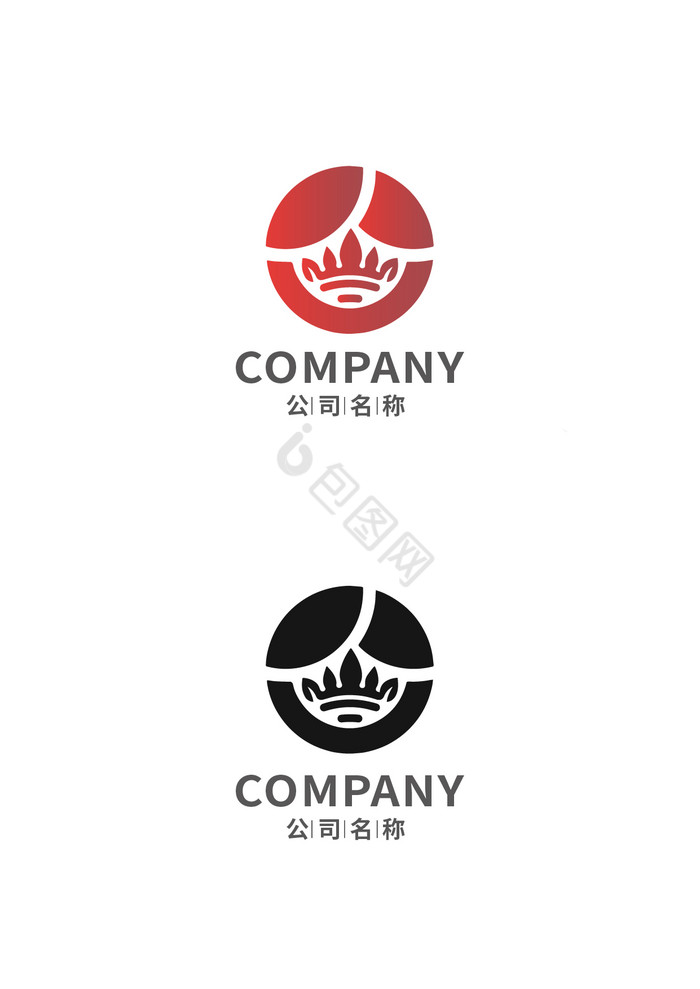 字母C形状纯字母皇冠单字母logo图片