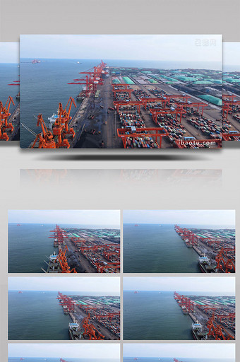 防城港港口物流码头4K航拍图片
