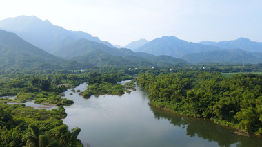 风景秀美山水河流4K航拍