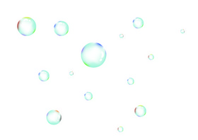 彩色泡泡漂浮元素