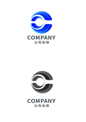 字母C形状金融c单字母logo