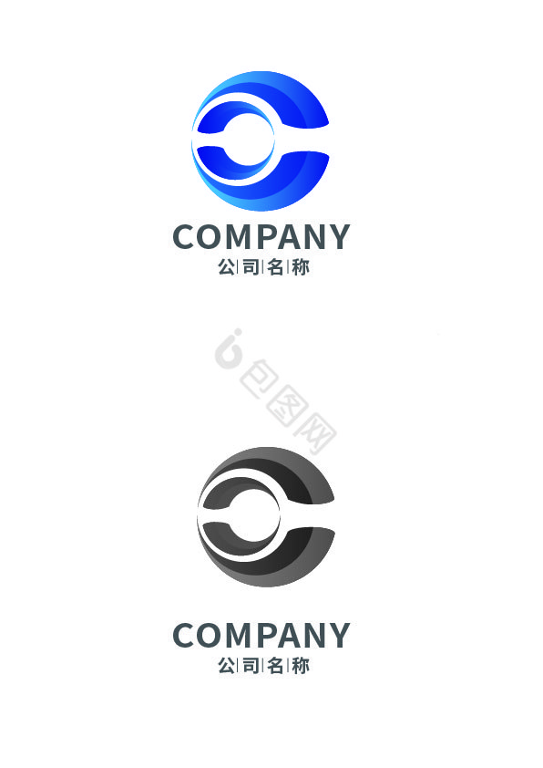 字母C形状金融c单字母logo图片