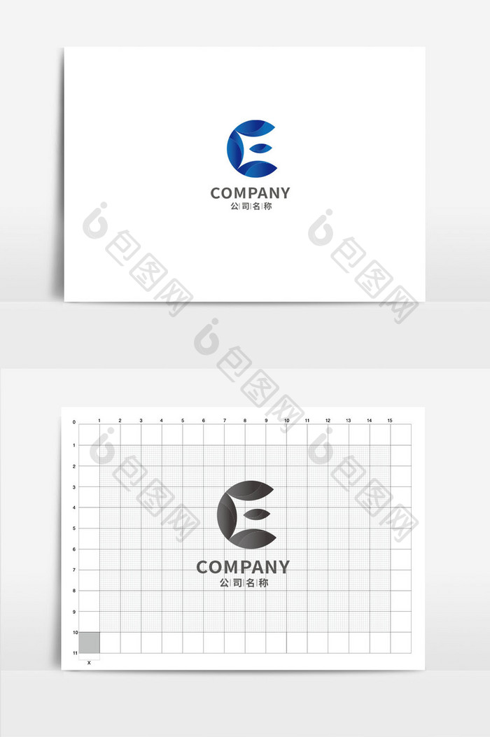 字母C形状c金融单字母logo