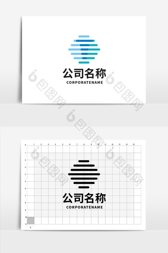 高端大气区块链科技字母T标志