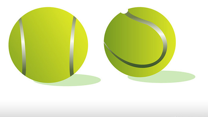 易用写实类mg动画体育用品类两个网球