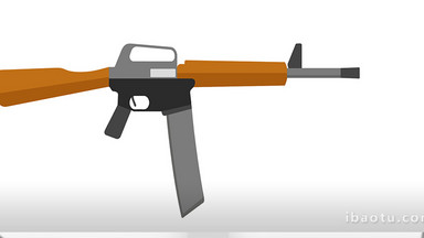 易用写实类mg动画武器类棕色冲锋枪