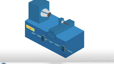 易用卡通类mg动画建筑类建筑用具蓝色车床