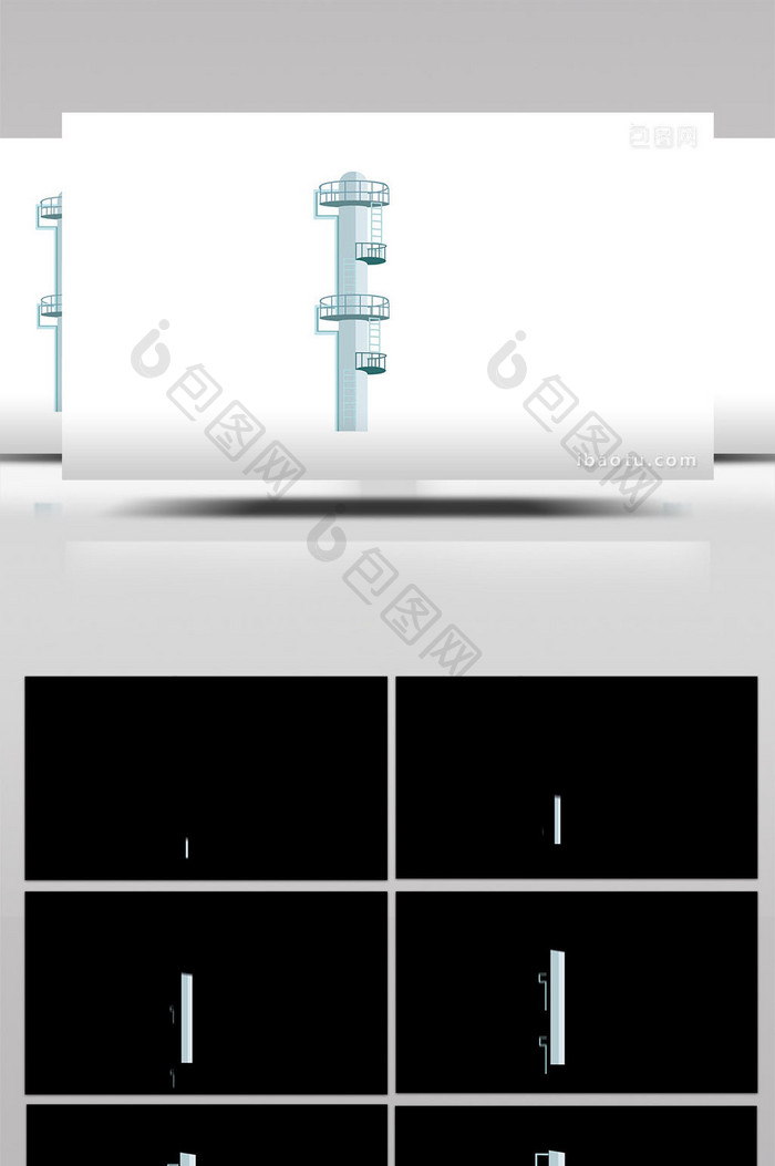 易用卡通类mg动画建筑类蒸馏塔