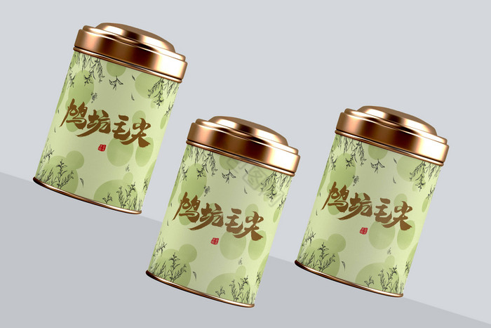 品牌VI手册茶叶罐贴图图片