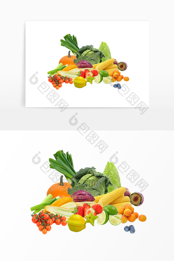 水果蔬菜生鲜健康食物组合元素