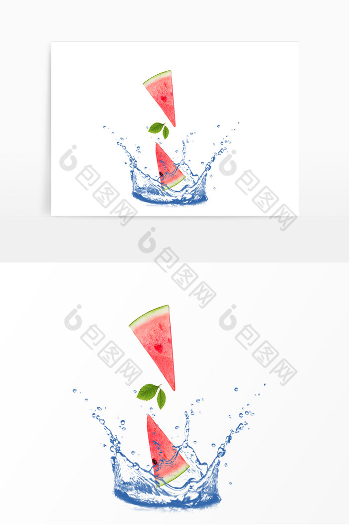 西瓜水花液体水滴飞溅的水效果图片图片
