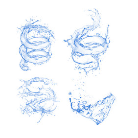 一组水花四溅飞溅免扣素材