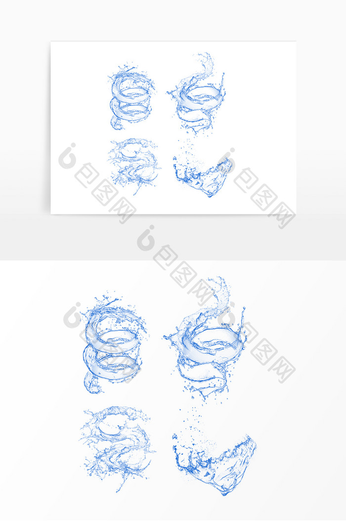 一组水花四溅飞溅免扣素材