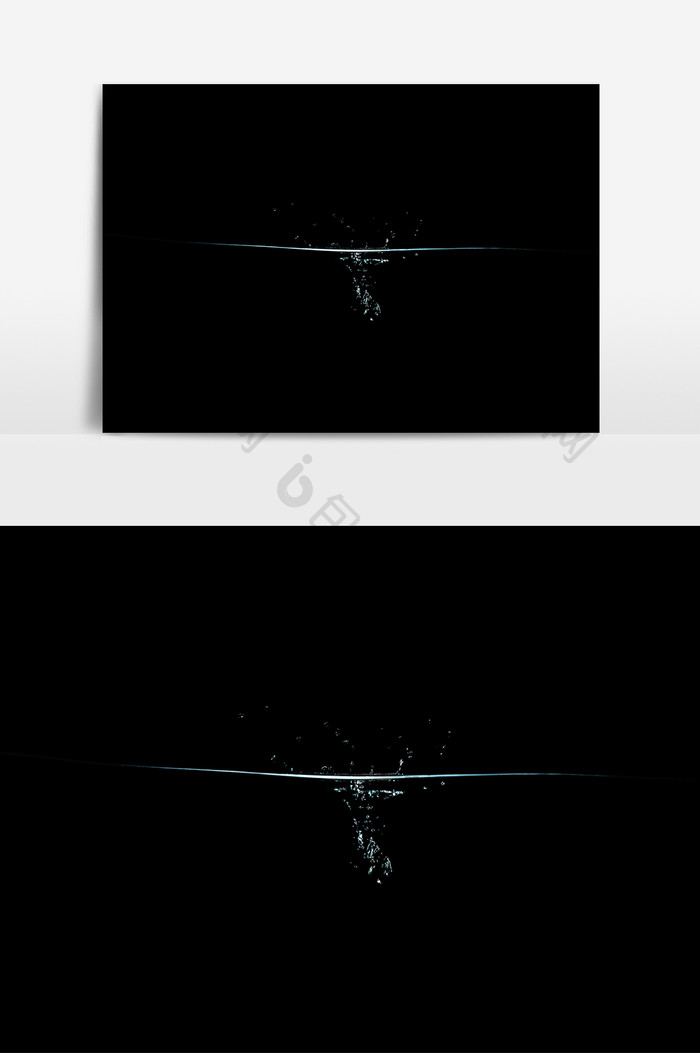 优雅入水轻微水花装饰元素